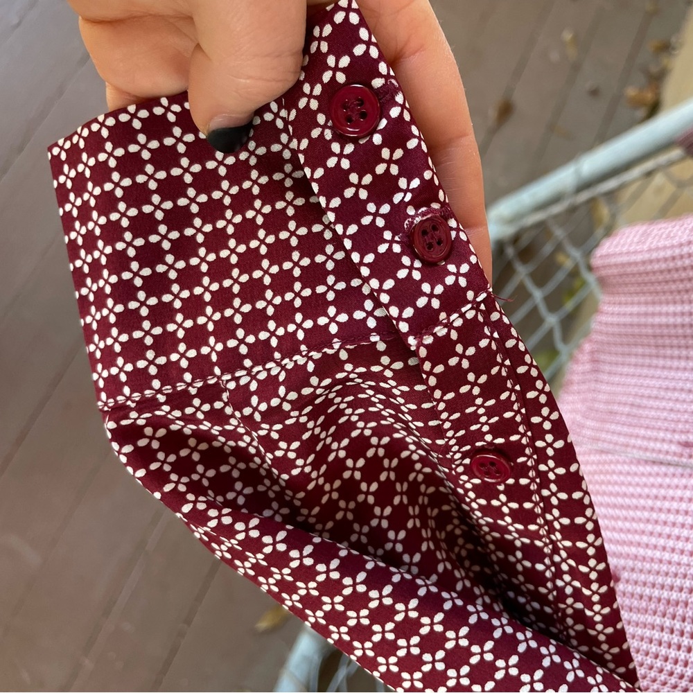 Pure Collection Silk Patterned Button Down - image 5